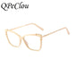 New Fashion Square Anti-blue Glasses Frame Women Brand Vintage Optical Computer Transparent Eyeglasses Female Oculos Feminino