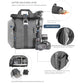 Besnfoto BN-2020 DSLR Backpack Rolltop Laptop Compartment Quick Side Access Waterproof Camera Bag For Hiking Traveling