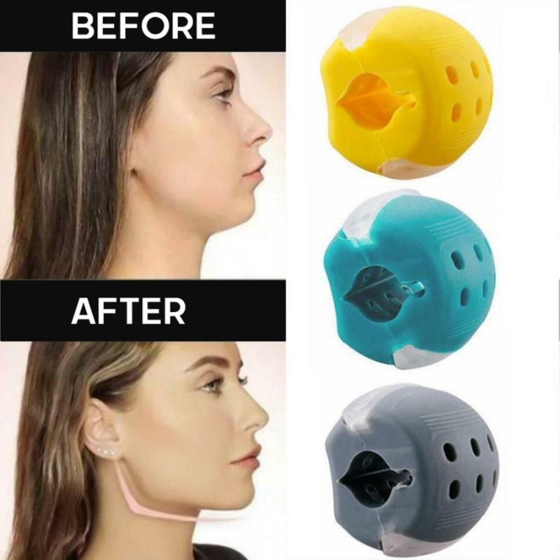 30-50Lbs New Food Grade Silicone Jawline Fitness Ball Face Jaw Trainer Facial Bite Muscle Chew Device Neck Mandibular Exerciser.