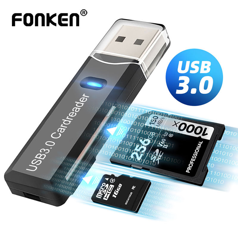TF SD Card Reader USB 3.0 Cardreader Micro Sd Card To Usb Adaper Smart Card Reader Memory Lector De Tarjetas Laptop Accessories.