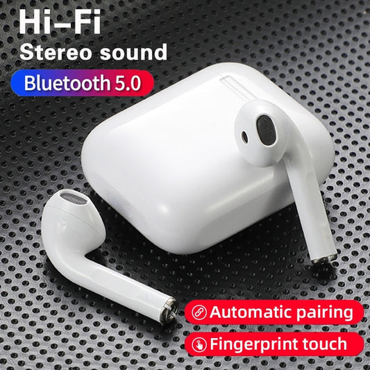 Original i12 tws Stereo Wireless 5.0 Bluetooth Earphone Earbuds Headset With Charging Box For iPhone Android Xiaomi smartphones.