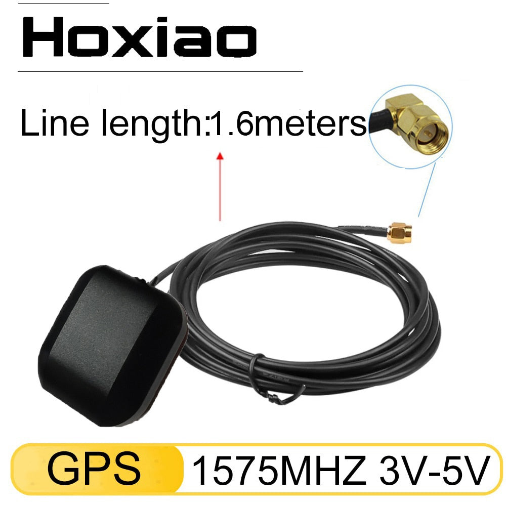 Hoxiao Car GPS Antenna SMA Connector 3M Cable GPS Receiver Auto Aerial Adapter For Car Navigation Night Vision Camera Player.