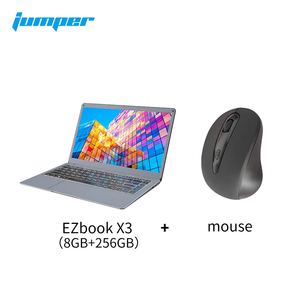 Jumper EZbook X3 Intel Celeron Quad Core 8GB 128/256GB Notebook  Win 10 Laptop 13.3 Inch 1920*1080 IPS  2.4G/5G WiFi Computer