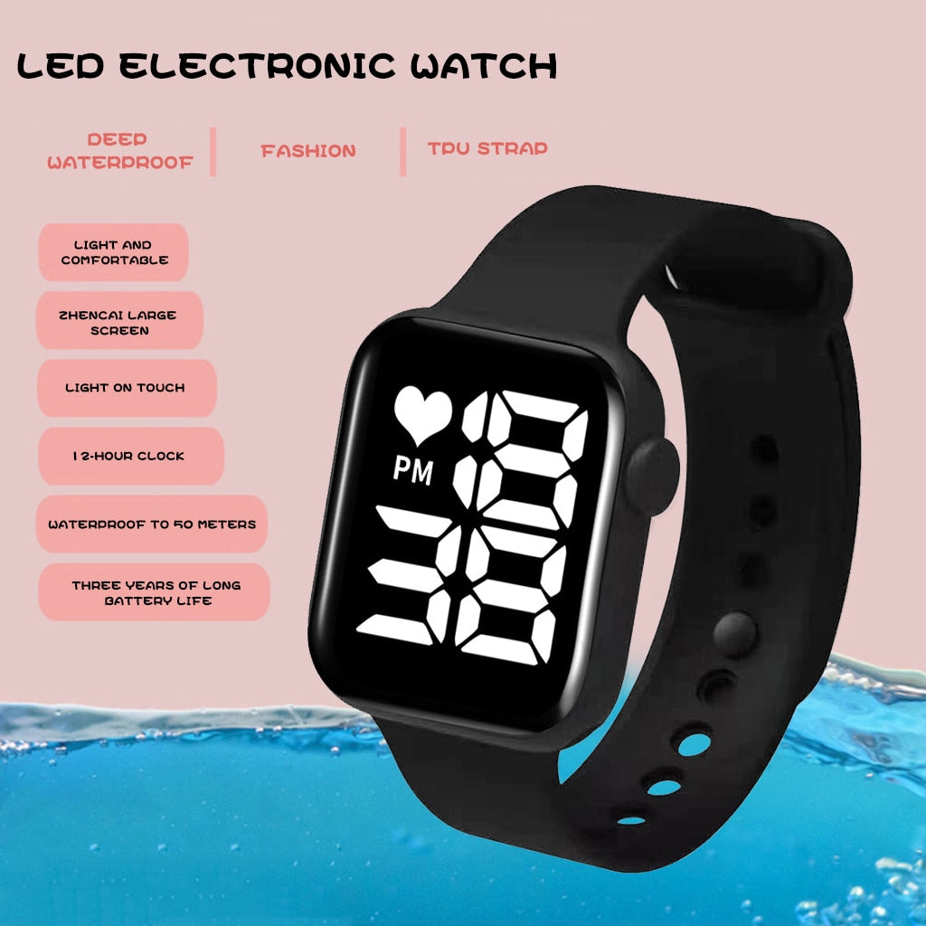 Men Wrist Digital Watches Casual Electronic LED Sport Water-Proof Women Watches Fashion Simple Children Clock Relogio Masculion.