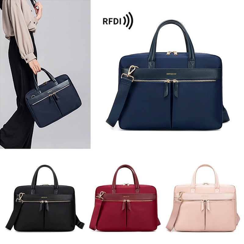 Fashion Women&#39;s Notebook Briefcase For 13.3 15 16 Inch Laptop Crossbody Bag Shoulder Bags Business Travel Office Ladies Handbags.