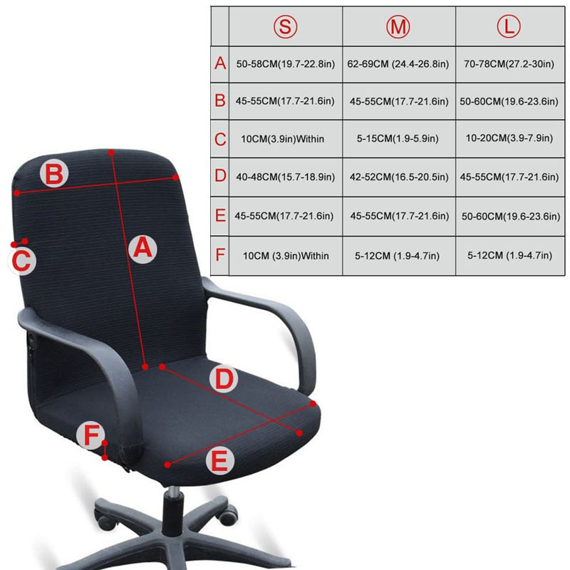 Office Computer Chair Cover Elastic Chair Cover Anti-dirty Removable Lift Chair Case Covers for Home Armchair