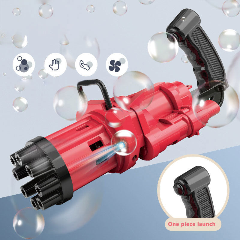 Kids Automatic Gatling Bubble Gun Toys Summer Soap Water Bubble Machine 2-in-1 Electric Bubble Machine For Children Gift Toys.