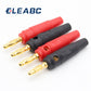 4pcs New 4mm Plugs pure copper Gold Plated Musical Speaker Cable Wire Pin Banana Plug Connectors.