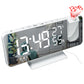 MICLOCK Dual Loud Smart Alarm Clock Projection for Bedroom Radio Digital Alarm Clock with USB Charger Large Mirror LED Display.