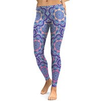 NADANBAO The OM Symbol Mandala Leggings For Women Workout Mid Waist Leggins Ankle Pants Slim Fitness Elasticity Legins