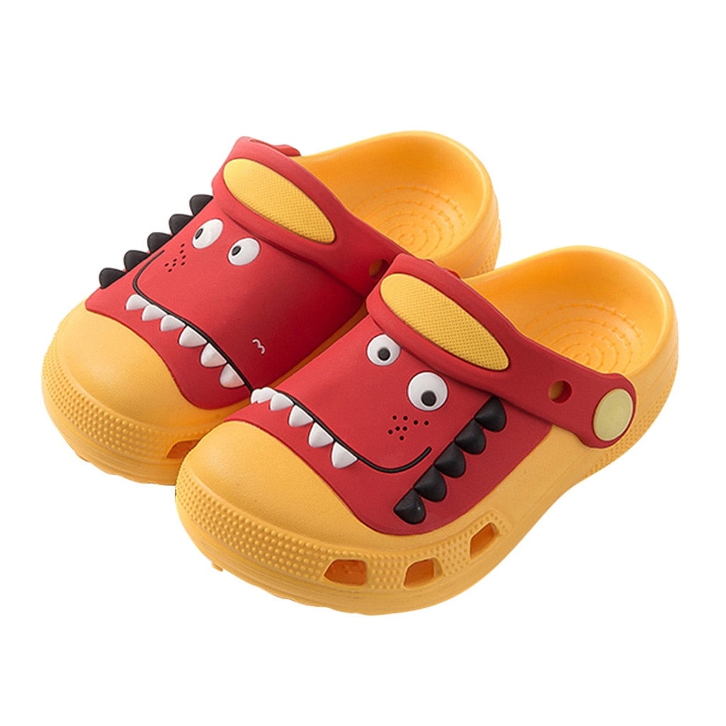 Toddler baby beach sandals children cartoon dinosaur animal garden slippers kids antiskid shoes for boys and girls suit for 1-6Y