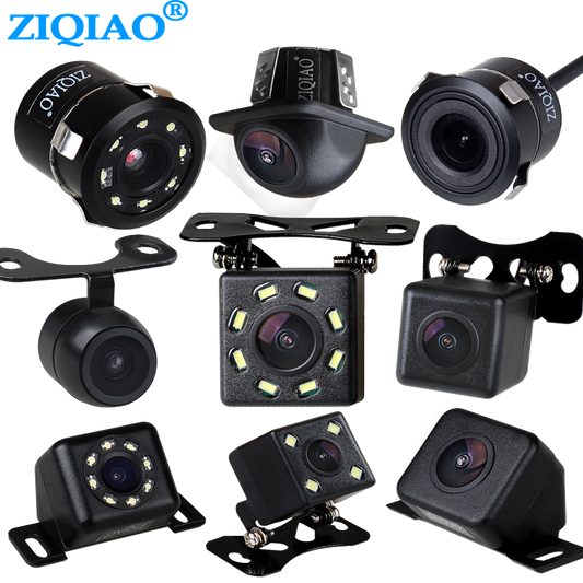 ZIQIAO Car Rear View Camera Universal Waterproof Night Vision HD Reversing Parking Backup Camera.