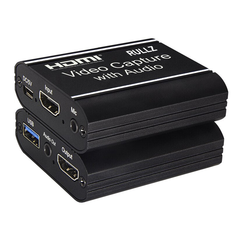 4K Graphics Capture Card HDMI To USB 2.0 3.0 Video Recording Box fr PS4 PC Phone Game Live Streaming Plate Camera Video Recorder.