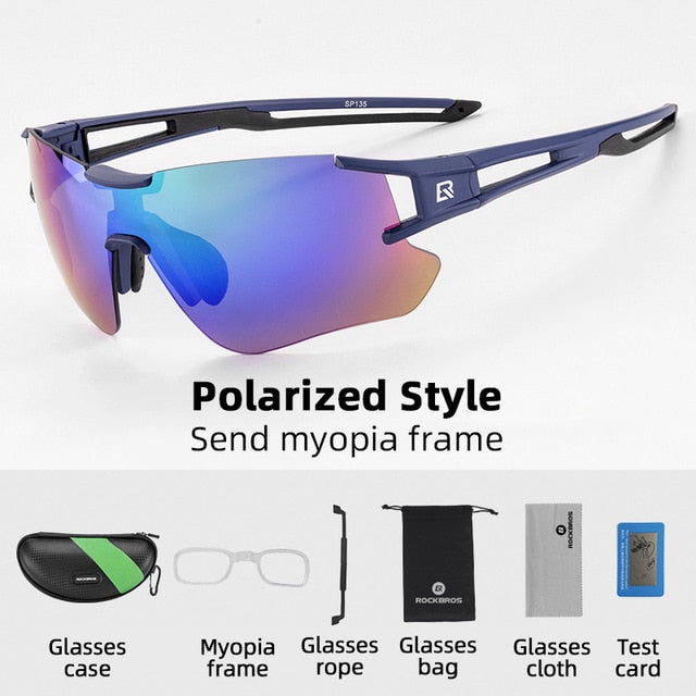 ROCKBROS Polarized Cycling Glasses  Clear Bike Glasses Eyewear UV400 Outdoor Sport Sunglasses Men Women Cycling Sunglasses.