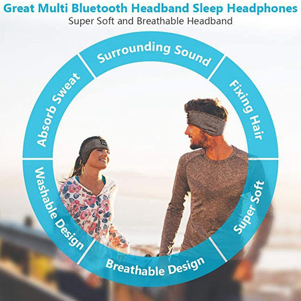 Music Headband Wireless  Headphone Headband Sports Yoga Fitness Running Stereo Earphone Sleep Headset Headscarf