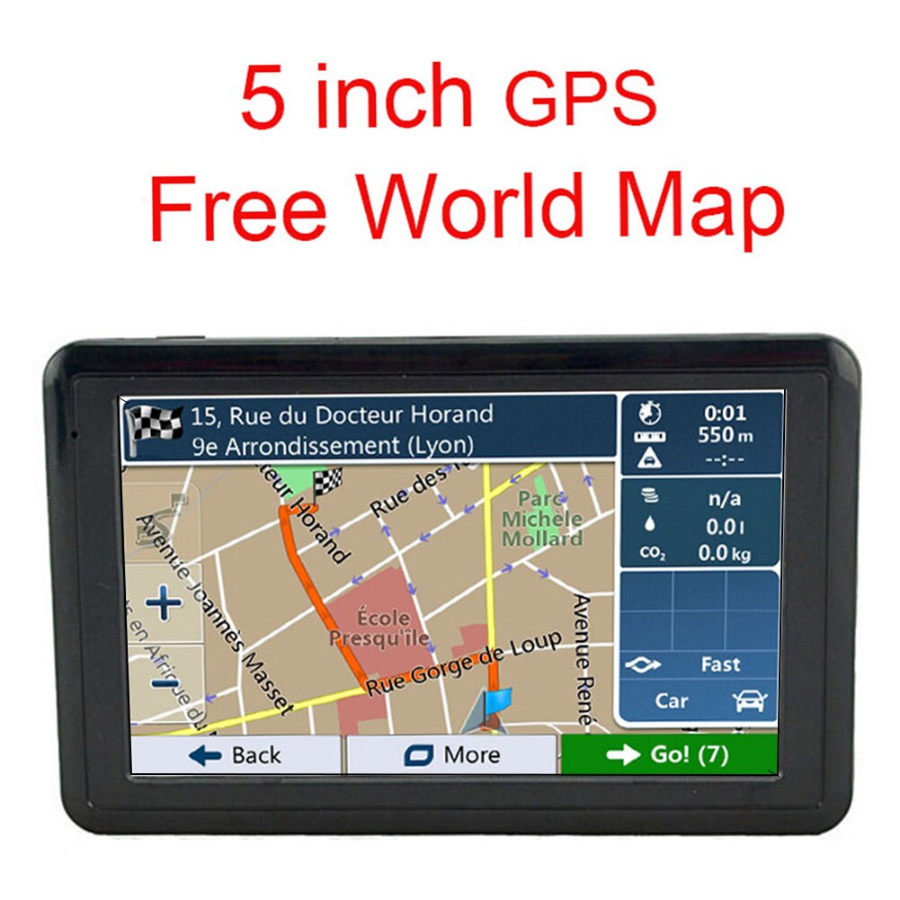 Multifunctional 5 inch GPS Navigation 4GB TFT Touch Screen HD GPS Device Maps Portable Automobile Car FM Satellite.