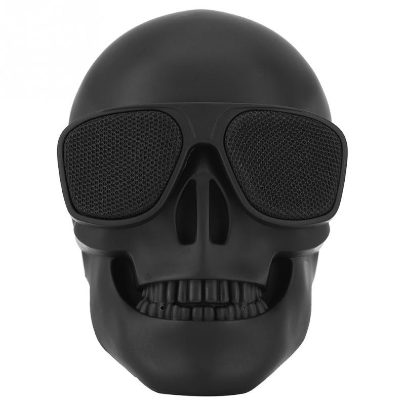 Skull Head Speaker Portable Mini Wireless Stereo Speaker HD Sound Unique Enhanced Bass Sunglass Skull Shape Speaker.