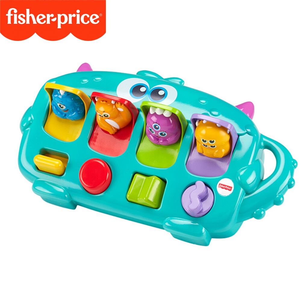 Fisher Price Monster Pop-Up Surprise Colorful Sensory Skills Develops Baby Learning Education Toys Birthday Gift GDR76 Original