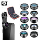 APEXEL Phone Camera Lens 10 in 1 Kit Wide Fisheye Telephoto Macro Lens With Remote Shutter for iPhone Samsung Most Smartphones.