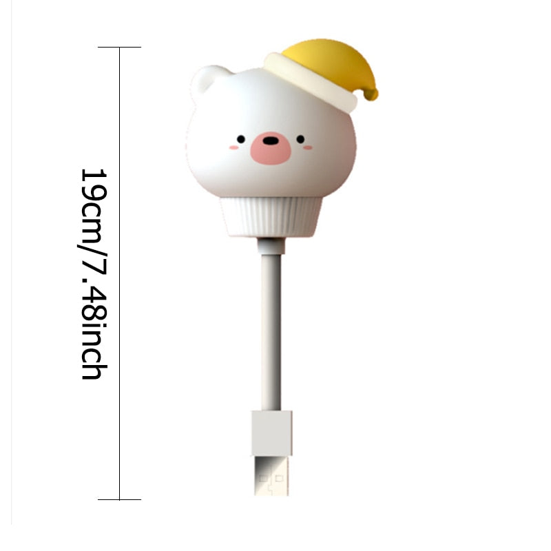 LED Chlidren USB Night Light Cute Cartoon Night Lamp Bear Remote Control for Baby Kid Bedroom Decor Bedside Lamp Christmas Gift.