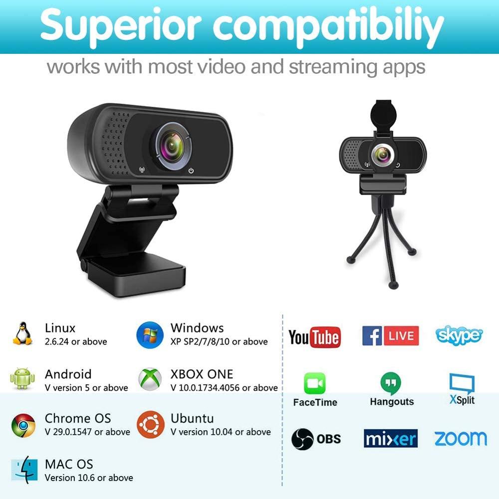 Webcam 1080P Full HD PC Camera Web      adadasdad with Microphone for PC Computer and Laptop