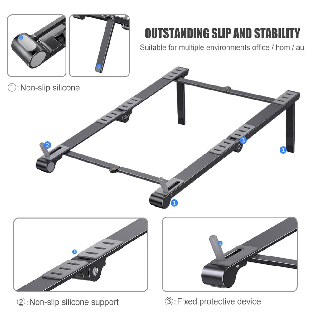 Mini Laptop Holder Adjustable Portable Phone Stand Support  3in1 Notebook Stand Holder For Macbook iPhone.