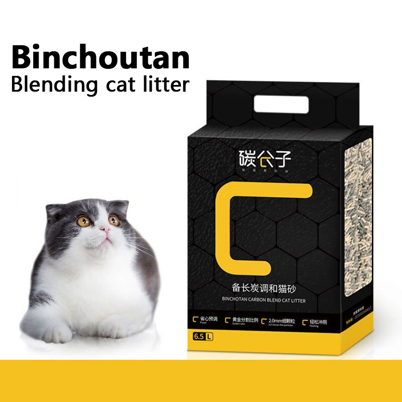 Original tofu cat litter Deodorant dust-free big cat litter Kitten cat litter Bentonite 6L cat litter Pet supplies