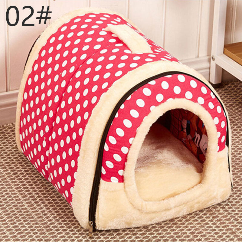 Removable Washable Pet Dog House Cat House Mat Cat Litter Cute Cat House Small Medium Sized Pet Dog Gave Dog Bed Lazy Animal Bed