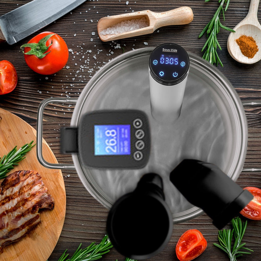 BioloMix 4th Generation Smart Wifi Sous Vide Cooker IPX7 Waterproof Super Slim Thermal Immersion Circulator with APP Control.