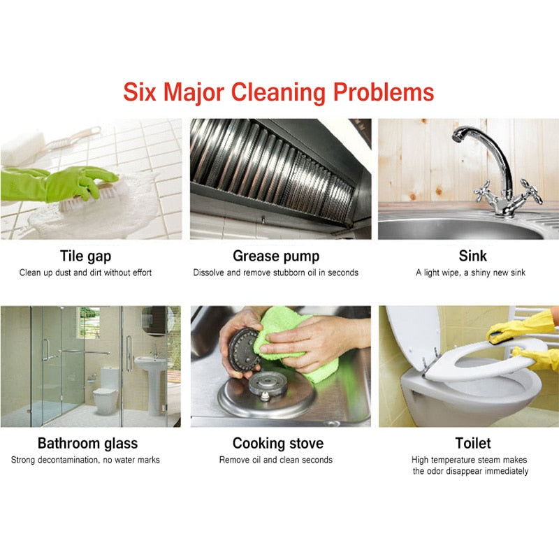 Electric Steam Cleaner Handheld Portable Pressurized Household Cleaner Kitchen Toliet Cleaning Tool Sterilization Device.
