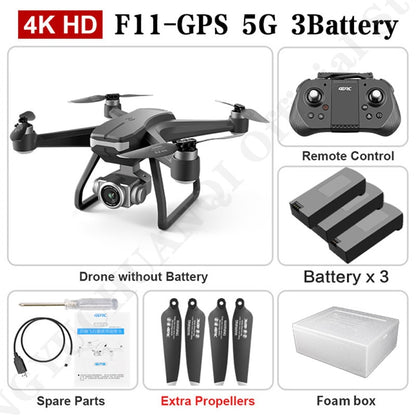 New F11 PRO GPS RC Drone 4K Dual HD Camera Professional WIFI FPV Aerial Photography Brushless Motor Quadcopter Dron Toys.