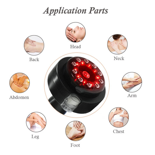 Electric Cupping Body Massager Vacuum Suction EMS Heating Scraping Slimming Therapy Device Lymphatic Drainage Detoxification.