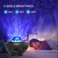 LED Galaxy Projector Night Light Star Starry Night Lamp Ocean Wave Projector With Music Bluetooth Speaker Remote Control Lamp