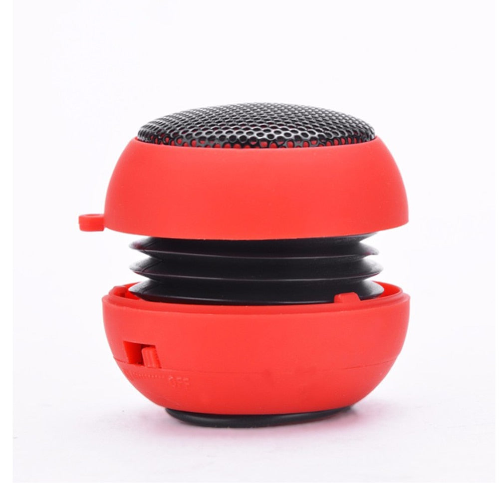 Hamburger Mini Speaker Mp3 Music Loudspeaker Player Outdoor 3.5mm  Wired Speaker Sound Box for Computer Phones.