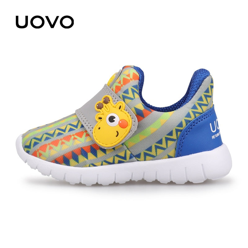 UOVO Baby Toddler Casual Shoes Boys Girls Spring Breathable Little Kids Footwear Hook-And-Loop Size #22-30