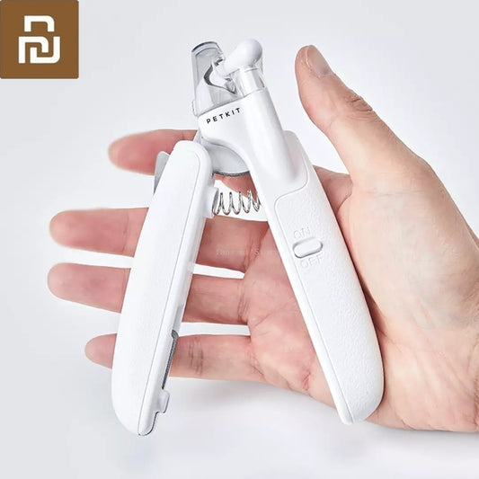 Xiaomi Youpin Pet LED Nail Clipper Splash Proof Safety Nail Scissors Cat Dog Grooming Cutter Trimmer Prevent Nail Blood Vessels