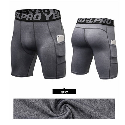 Men's Bodybuilding Quick Dry Compression Shorts Fitness Tight Shorts Sweat Sport Short Trousers Gym Men's Shorts For Running