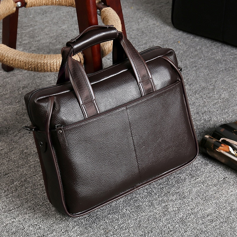 Luxury men vintage genuine leather briefcase business laptop bags men designer handbags messenger bag high quality bolso hombre