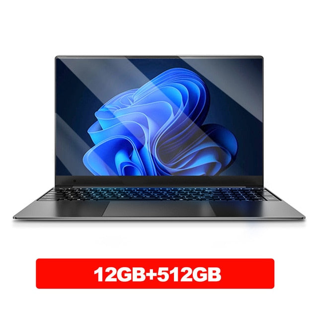 Dere Laptop MBook M10 15.6-inch Intel Celeron N5095 12G RAM 512GB SSD Dual band WiFi Gaming Laptop Portable Windows 10 Notebook.