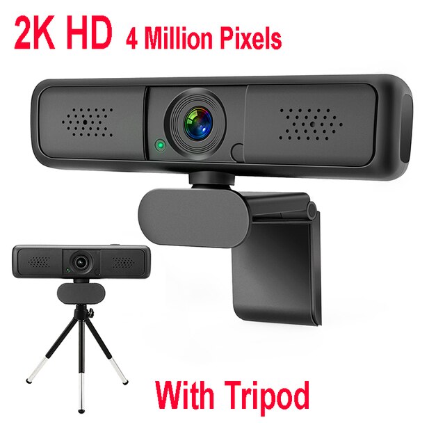 4K Webcam Full HD 1080P Web Camera For PC Computer Laptop Video Record Autofocus Lens 8MP Webcam With Microphone Privacy Cover.