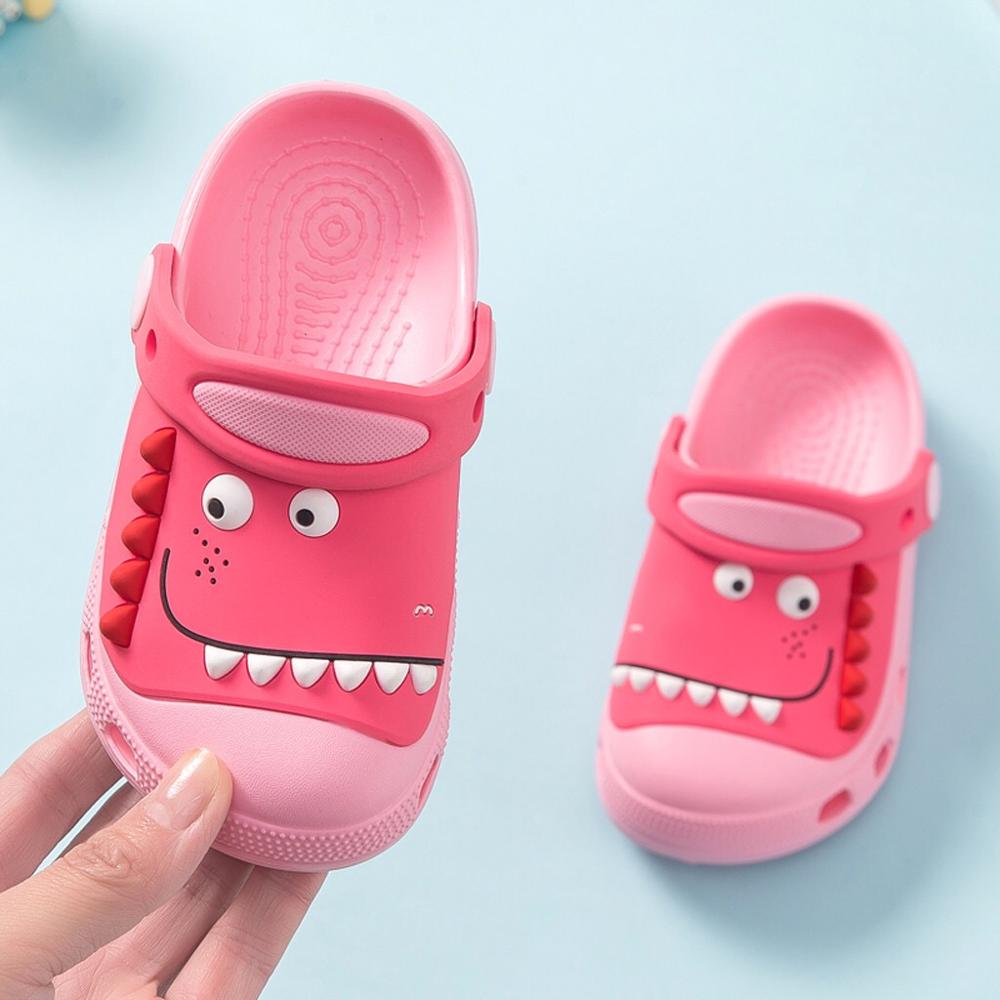 Toddler baby beach sandals children cartoon dinosaur animal garden slippers kids antiskid shoes for boys and girls suit for 1-6Y