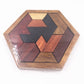Colourful Hexagonal Wooden Geometric Shape Jigsaw Puzzles Board Montessori toys Educational Intelligence Toys