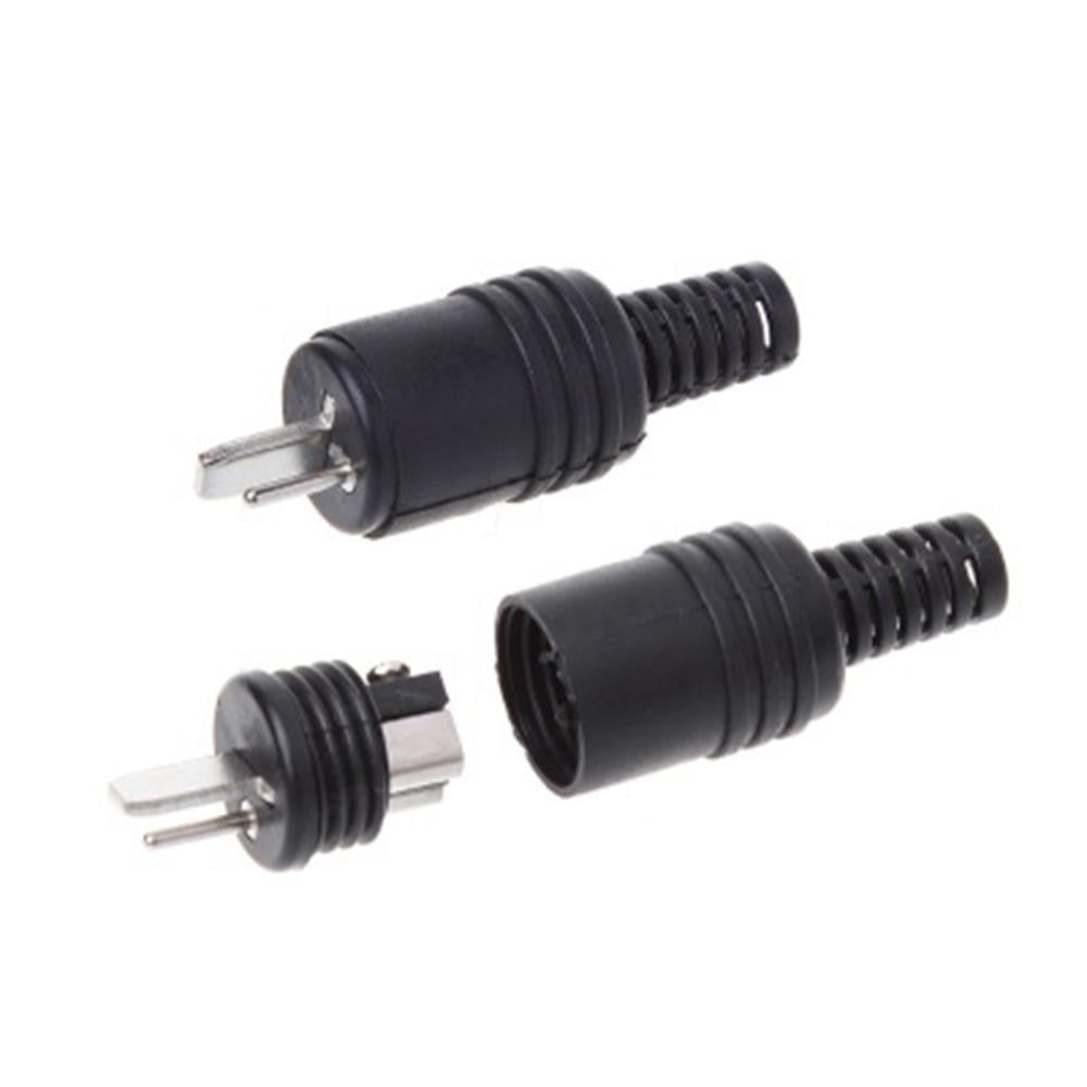 2 pcs 2 pin Black DIN Plug Speaker and HiFi Connector Screw Terminals Connector Power Audio Lamp Signal Plug Adapters.