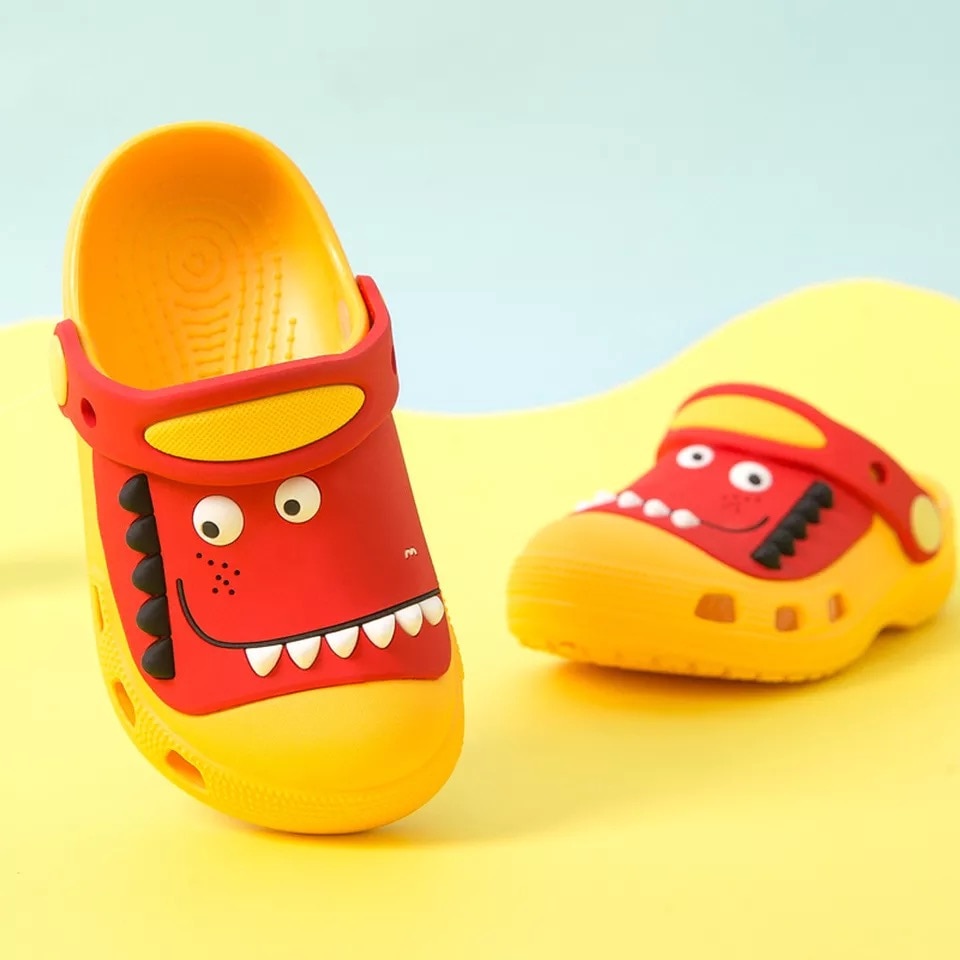 Toddler baby beach sandals children cartoon dinosaur animal garden slippers kids antiskid shoes for boys and girls suit for 1-6Y