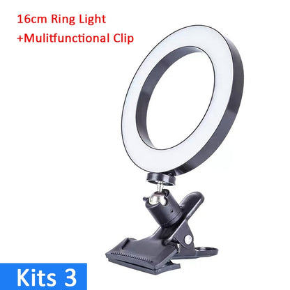 26cm/16cm Protable Led Selfie Ring Light For Youtube Live Streaming Studio Video Dimmable Photography Lighting With USB Cable.