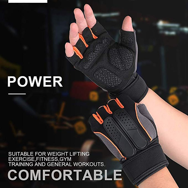 Tactical Sports Fitness Weight Lifting Gym Gloves Training Fitness Bodybuilding Workout Wrist Wrap Exercise Glove for Men Women