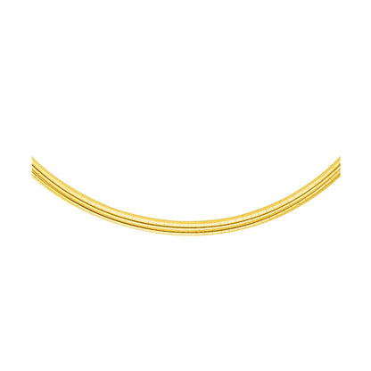 14k Yellow Gold Chain in a Classic Omega Design (4 mm)