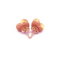 14k Rose Gold Puffed Heart Shape Shiny Earrings