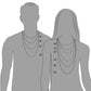 Sterling Silver Three Toned Three Strand Polished Chain Necklace