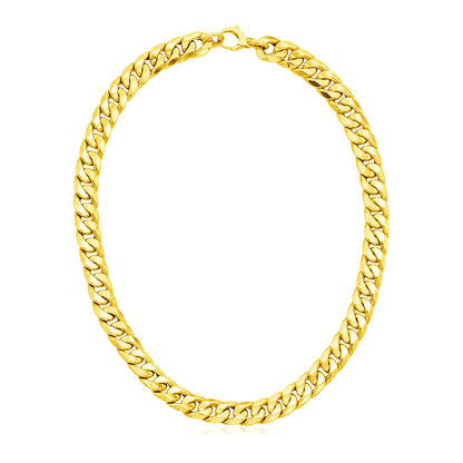 14k Yellow Gold Curb Chain Necklace